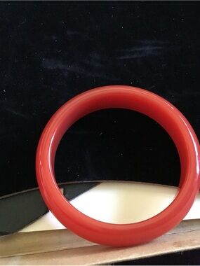 Red Coral Bangle Bracelet - Unbranded